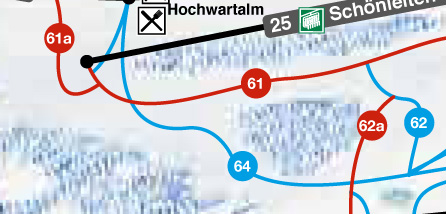 Saalbach-Hinterglemm-Leogang-Fieberbrunn pistekaart